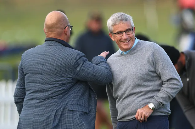 GOLF REPORT:😂Golf Talk Today PGA Tour’s Jay Monahan, LIV Golf boss to play St. Andrews in eye-opening pairing…. full details below ⬇️⬇️⬇️