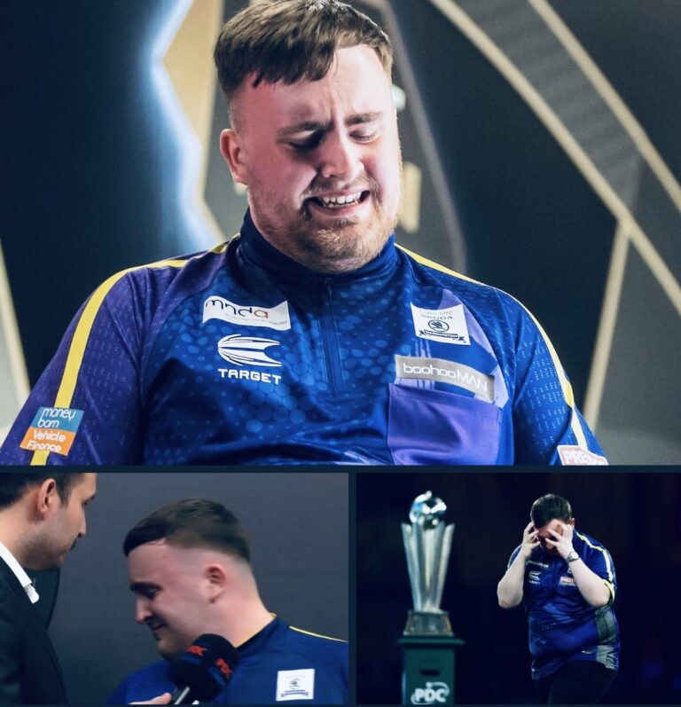 LUKE LITTLER seriously in tears😥 after losing in the German dart🎯 championship as.