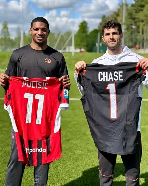 Ja’Marr Chase and Christian Pulisic Join Forces in Italy: A Star-Studded Encounter Between NFL and Soccer Elite