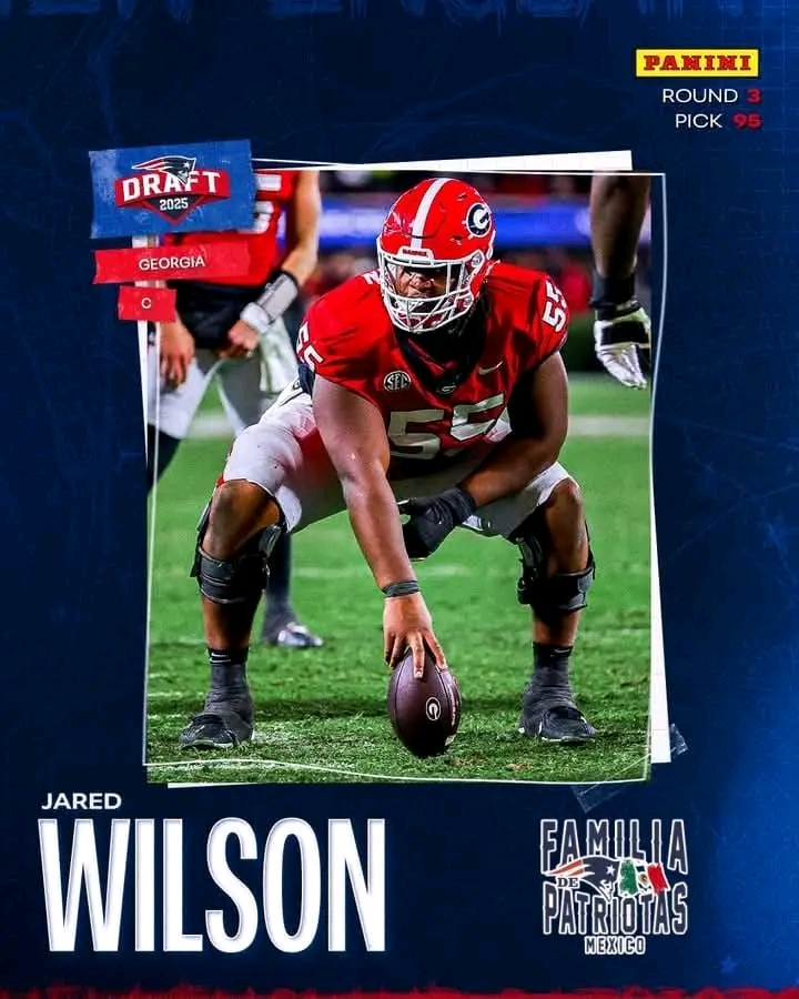 Jared Wilson, el centro de Georgia, fue seleccionado por los New England Patriots