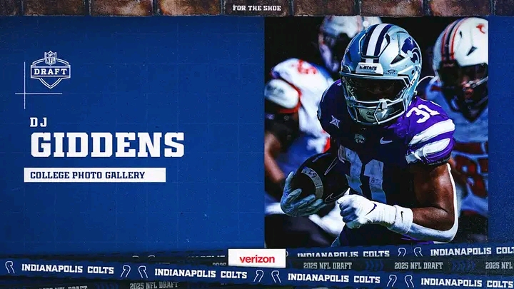 Breaking News – Kansas State Running Back DJ Giddens Selected by Indianapolis Colts in Fifth Round of 2025 NFL Draft…..