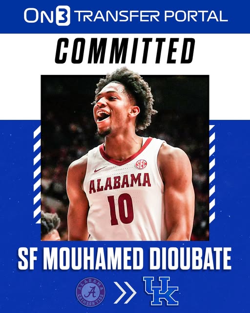 Mouhamed Dioubate’s decision to transfer from Alabama to Kentucky