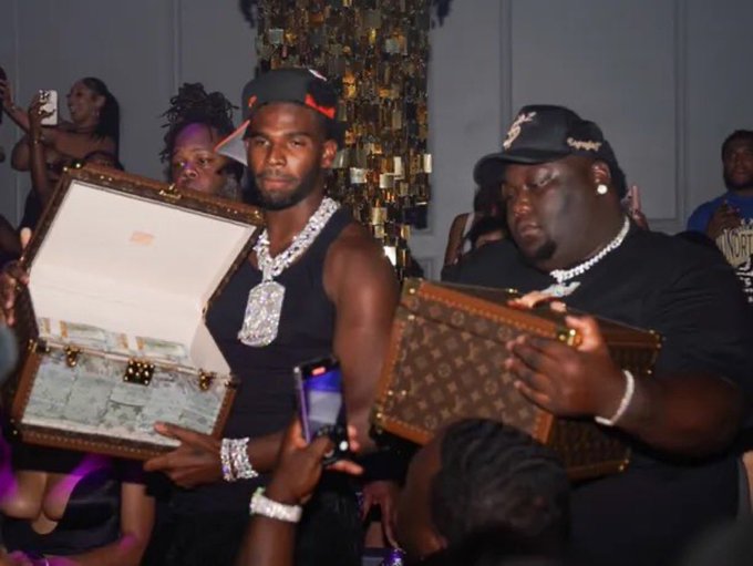 Shedeur Sanders turns heads with $1 million cash at lavish post-draft party