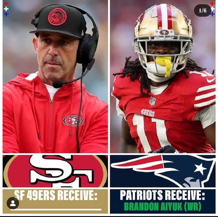 JUST IN: New England Patriots Trade First Round Pick In Exchange For San Francisco 49ers Wide Receiver Brandon Aiyuk, First Pick, A Second Round Pick And A Conditional Third Round Pick