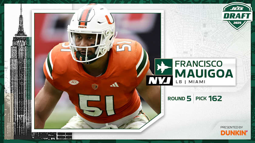 Jets Select Miami LB Francisco Mauigoa with the 162nd Pick in the 2025 NFL Draft