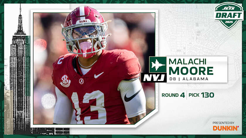 Jets Trade Back Into Round 4 and Select Alabama Safety Malachi Moore