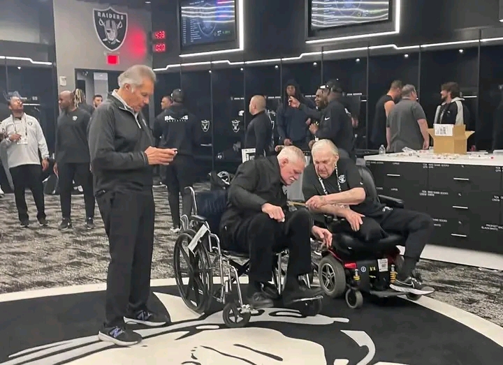 Raider Legends Jim Plunkett, Ted Hendricks, and Jim Otto Join the Celebration in the Raiders Locker Room