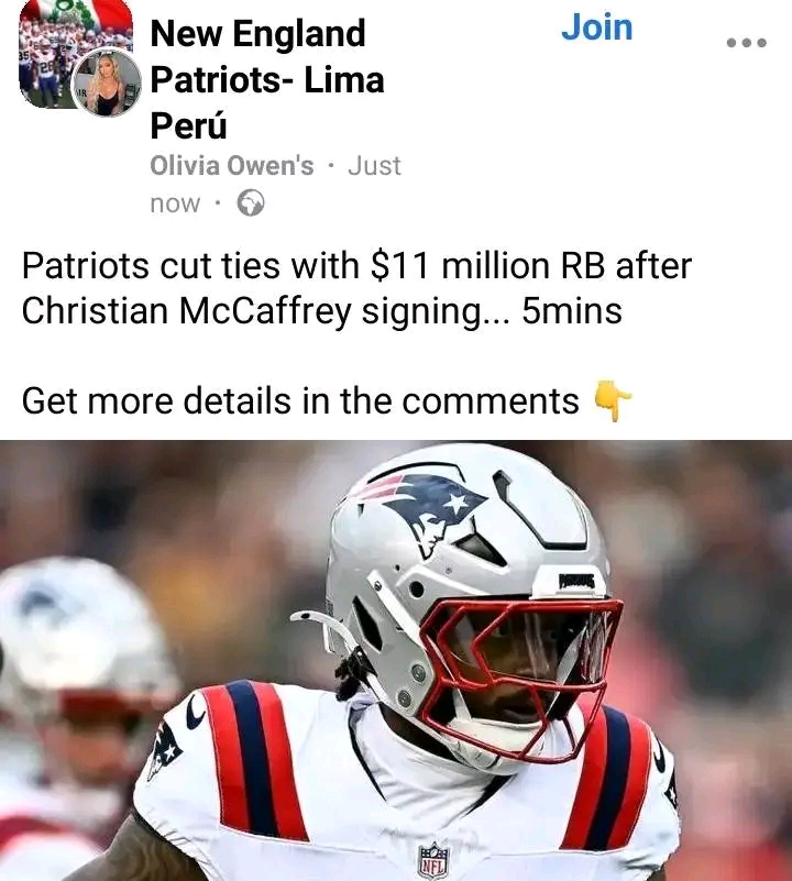 Patriots Release $11 Million Running Back After