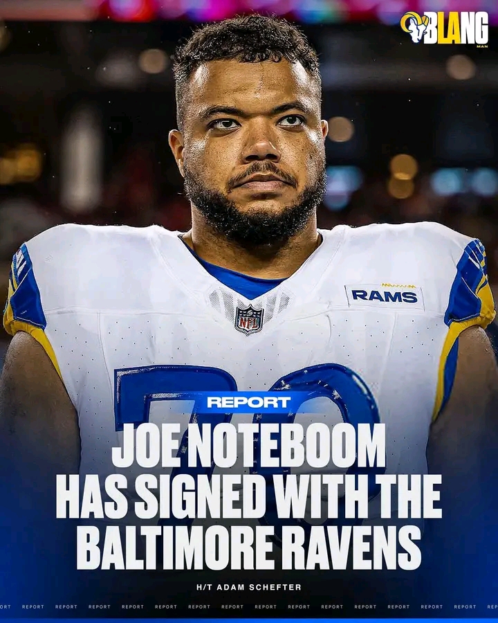 After spending the first seven years of his career with the Rams, Joe Noteboom will have a new team in Year 8. The Baltimore Ravens announced Saturday that they’ve agreed to a deal with the veteran offensive lineman.