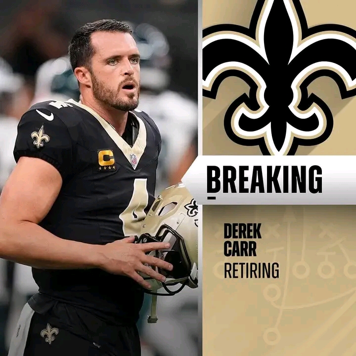Carr’s decision to retire follows the diagnosis of a labral tear and significant degenerative…The injury was discovered after he experienced unexpected pain during offseason training. Opting not..Carr’s retirement provides the Saints with $30 million in cap relief, although they will absorb $48.8 million in dead salary