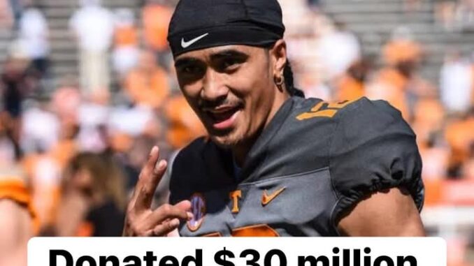 Tennessee Vols Superstar Nico Iamaleava Makes History with Unprecedented $50 Million Endorsement Deal from Microsoft, Showcasing Philanthropic Spirit by Donating $20 Million to His Team and $10 Million to an Orphanage—An Inspiring Tale of Generosity and Impact in College Sports