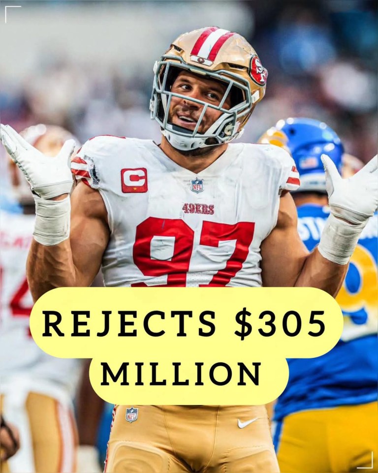 49ers Star Nick Bosa Rejects $305 Million NIL Offer from the Buffalo Bills: “My Loyalty Lies with San Francisco 49ers”….. see more…